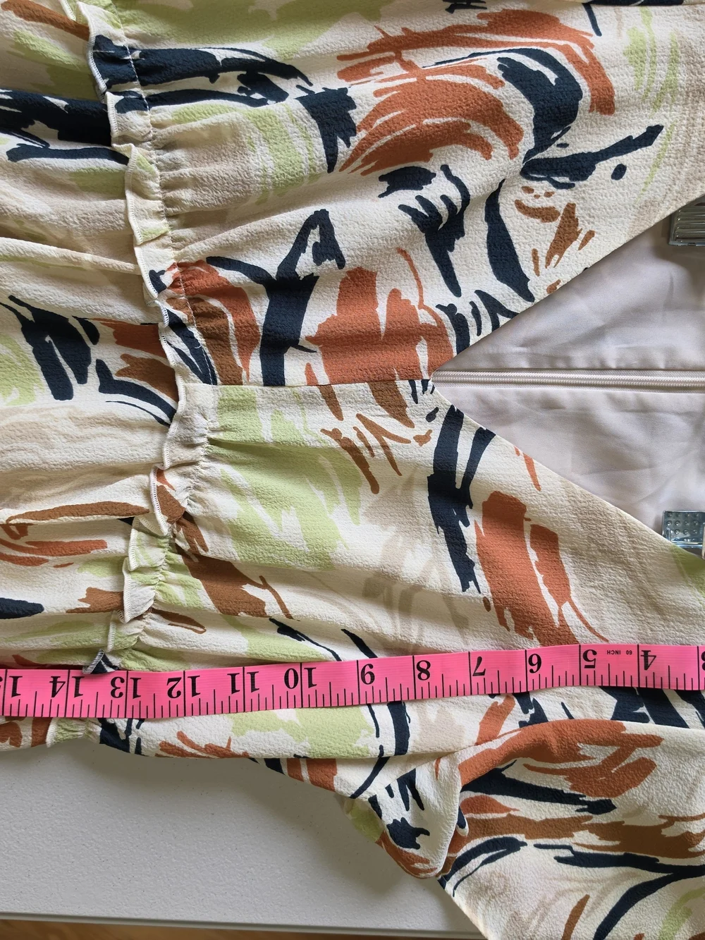 Madewell Swirl-Print Maxi Dress in Cream, Green & Rust